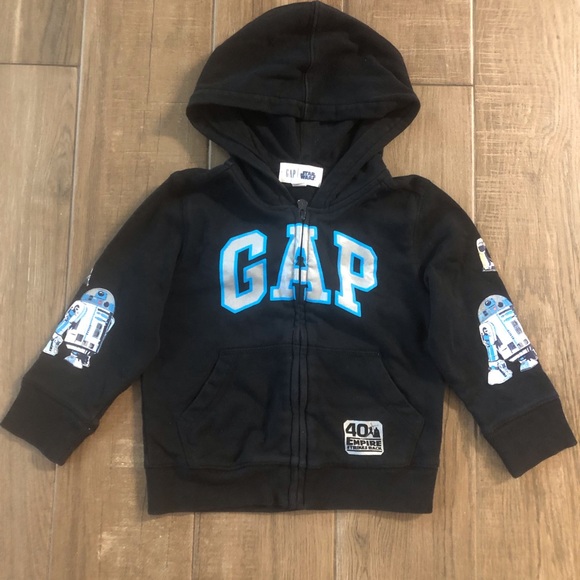 GAP Kids Star Wars Empire Strikes Back Zipper Hoodie - Size 3T - Picture 1 of 3